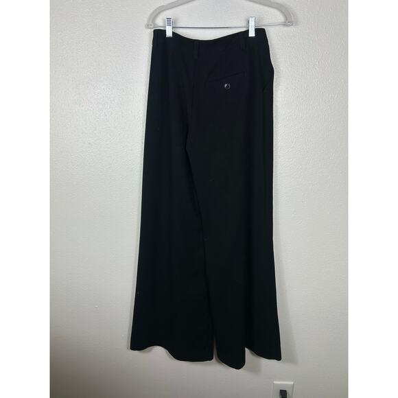 Maeve Anthropologie Avery Pleated Wide Leg Trousers Black Sz 2 Office - Picture 7 of 7